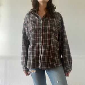 Vintage Women's Woolrich Button Down Long Sleeve Plaid Flannel Size Large